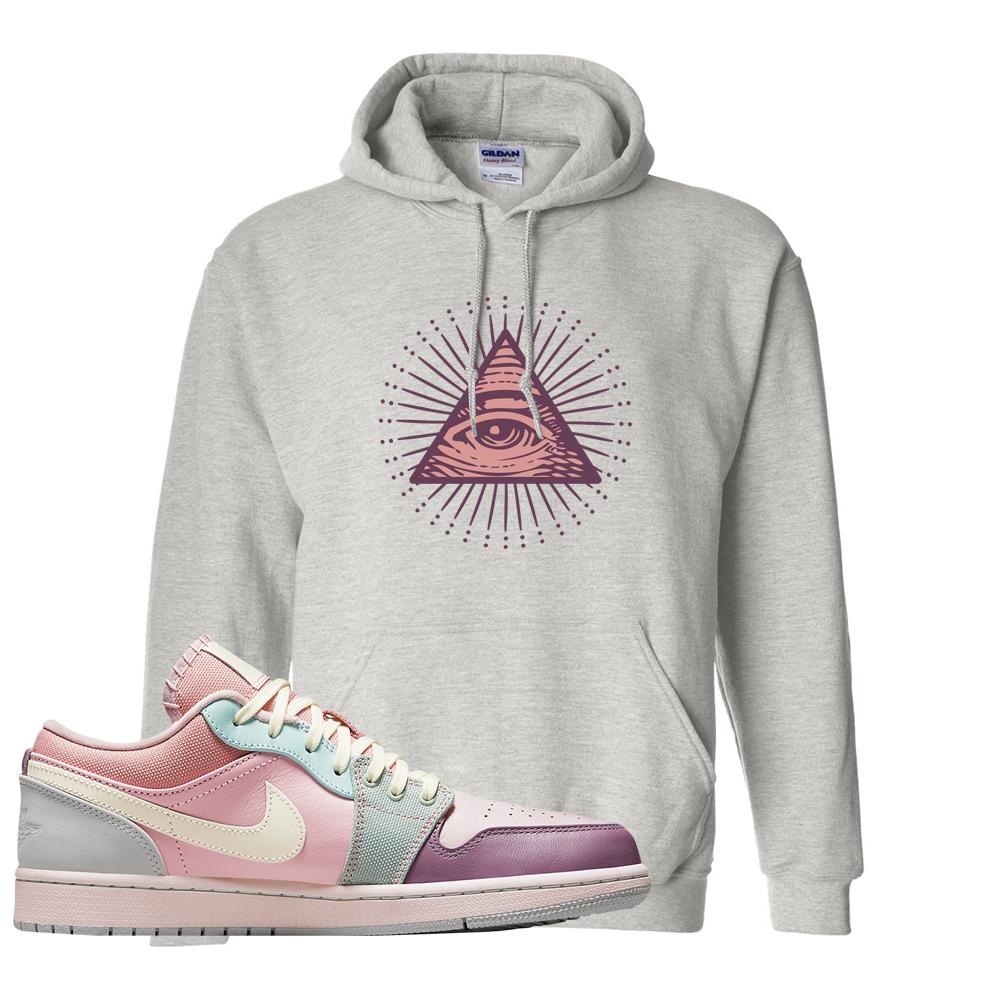 Air Jordan 1 Low Pastel Hoodie | All Seeing Eye, Ash