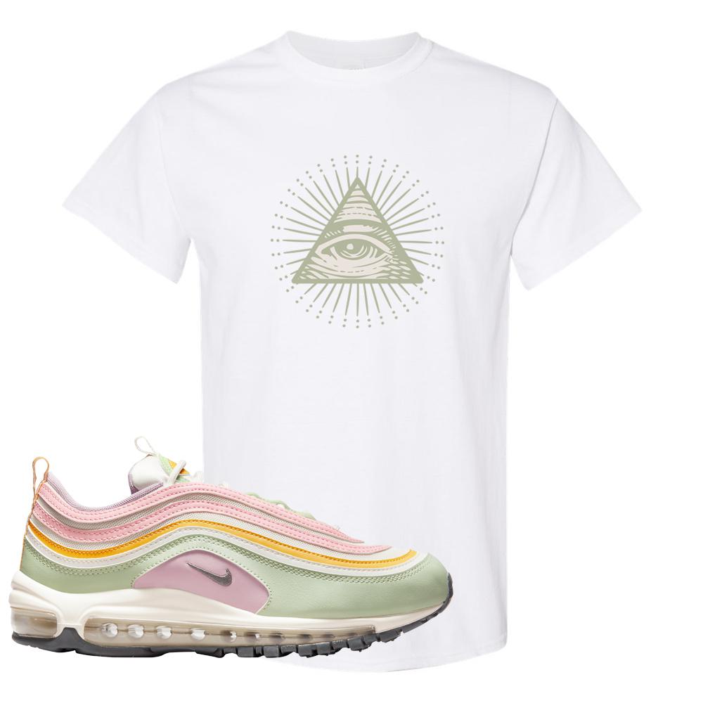 Pastel 97s T Shirt | All Seeing Eye, White