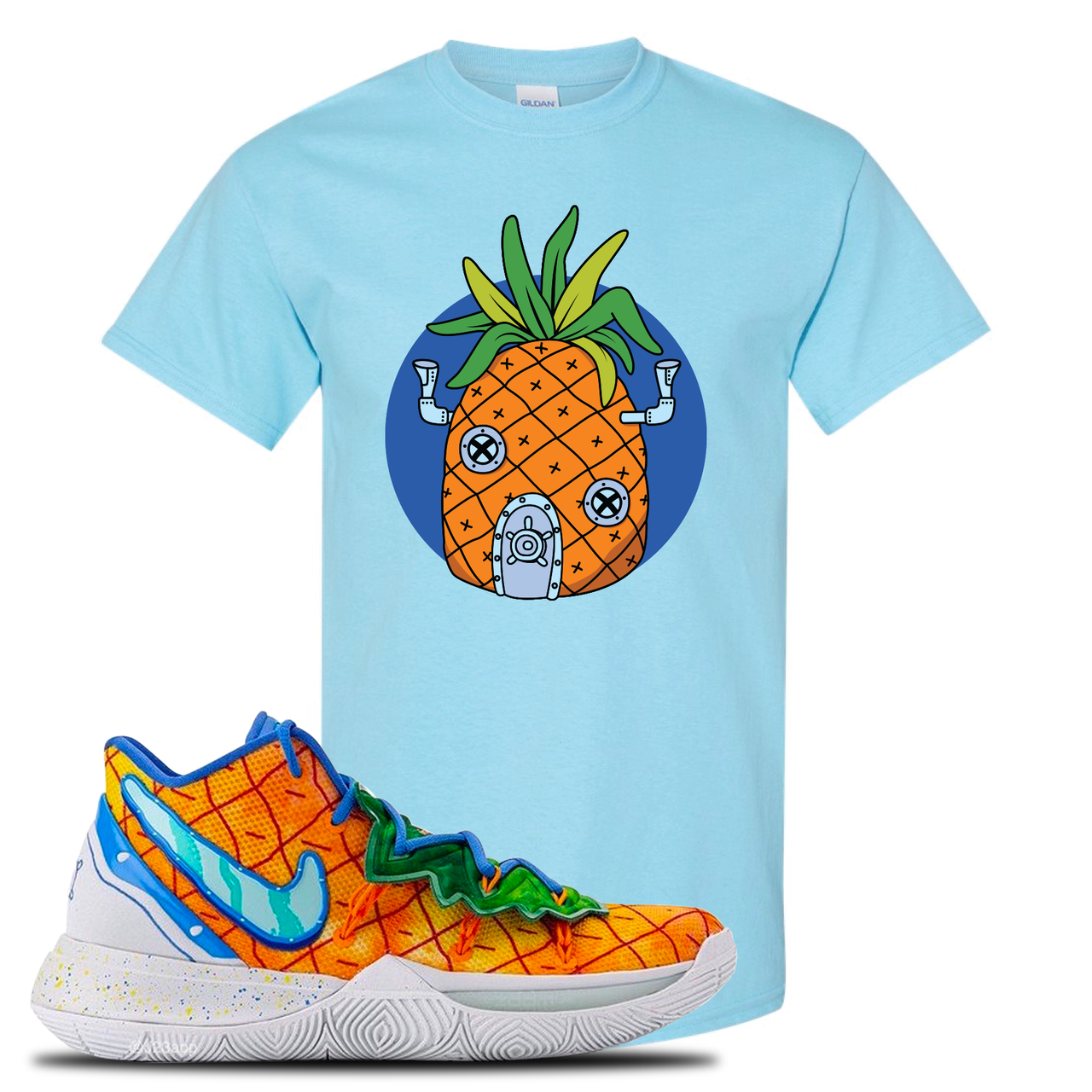 Kyrie 5 Pineapple House Pineapple House Sky Blue Sneaker Hook Up T-Shirt