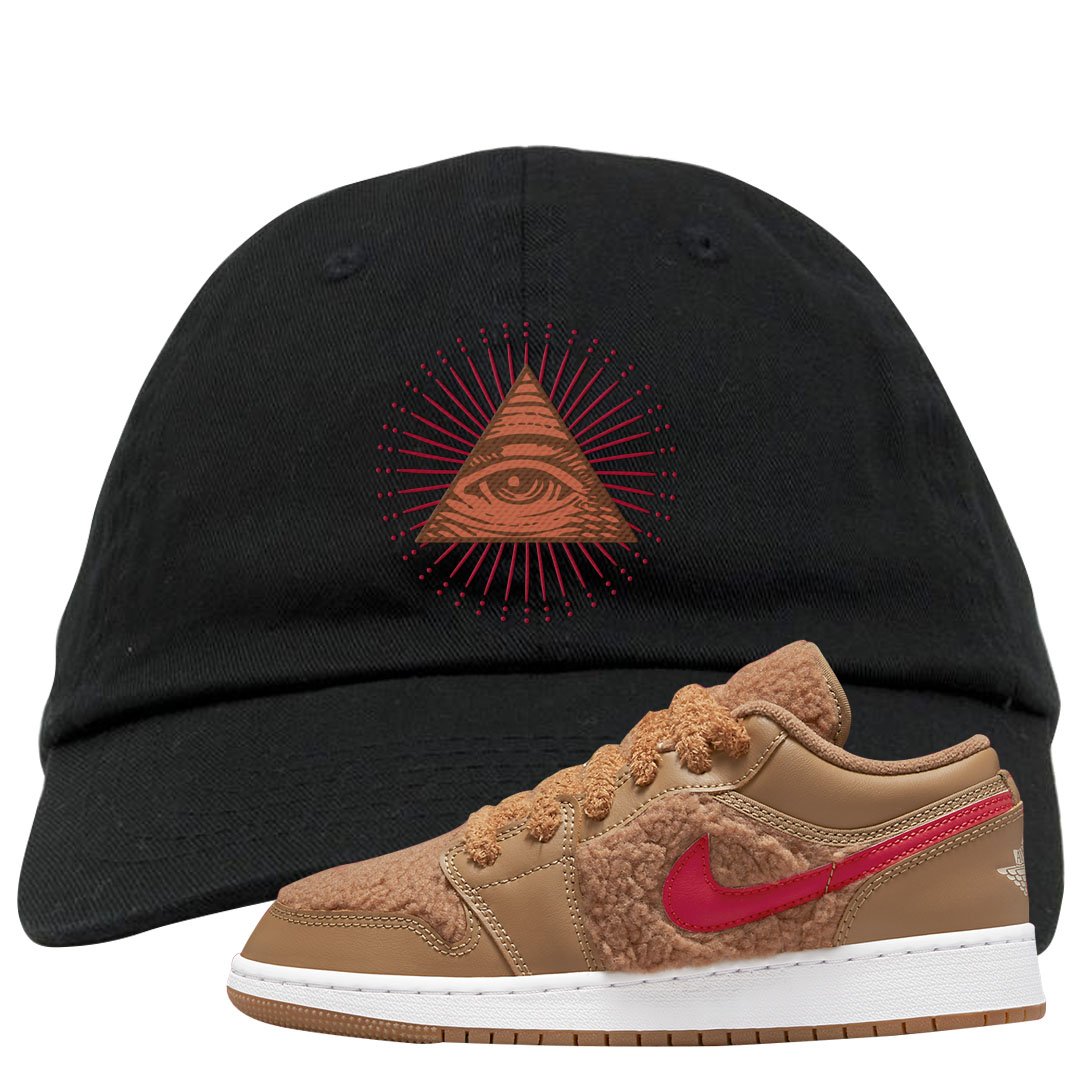 Teddy Bear Low 1s Dad Hat | All Seeing Eye, Black