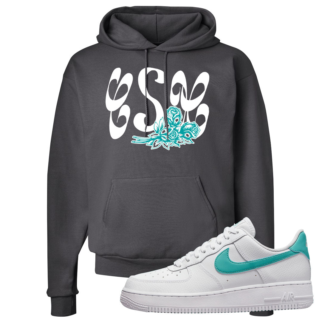 Washed Teal Low 1s Hoodie | Certified Sneakerhead, Smoke Grey