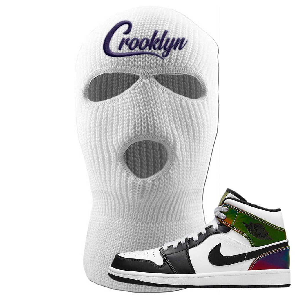 Color Change Mid 1s Ski Mask | Crooklyn, White