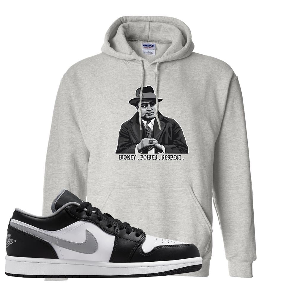 Air Jordan 1 Low Black Medium Grey Hoodie | Capone Illustration, Ash