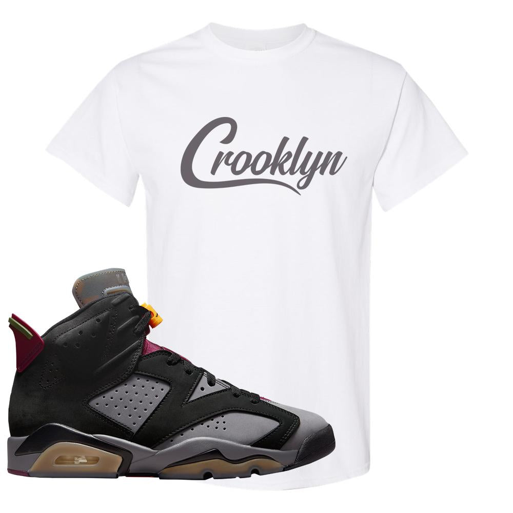 Bordeaux 6s T Shirt | Crooklyn, White