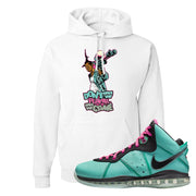 South Beach Bron 8s Hoodie | Don't Hate The Playa, White
