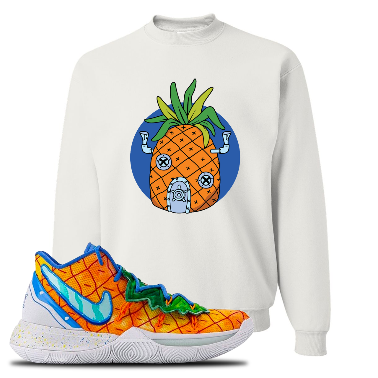 Kyrie 5 Pineapple House Pineapple House White Sneaker Hook Up Crewneck Sweatshirt