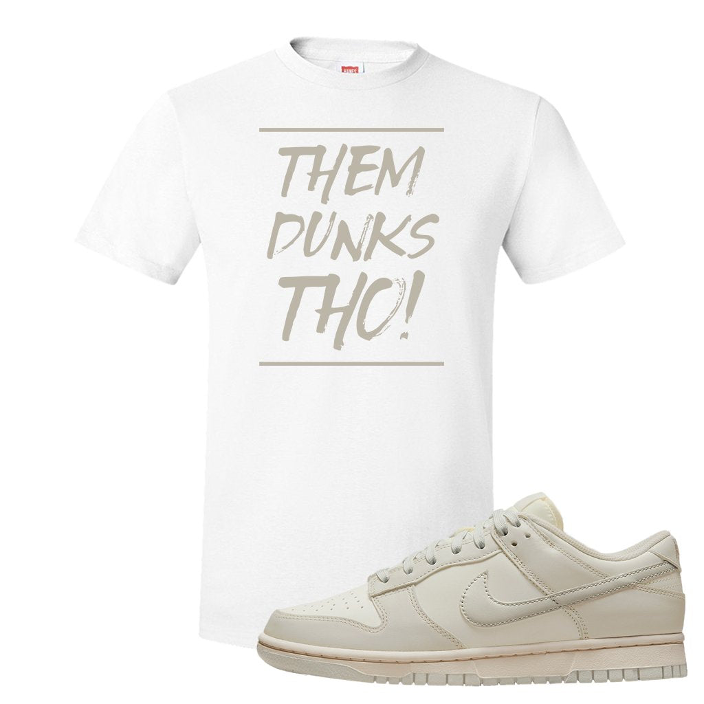 SB Dunk Low Light Bone T Shirt | Them Dunks Tho, White