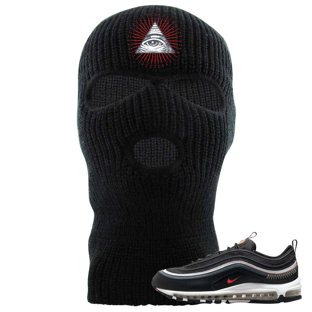 Alter and Reveal 97s Ski Mask | All Seeing Eye, Black