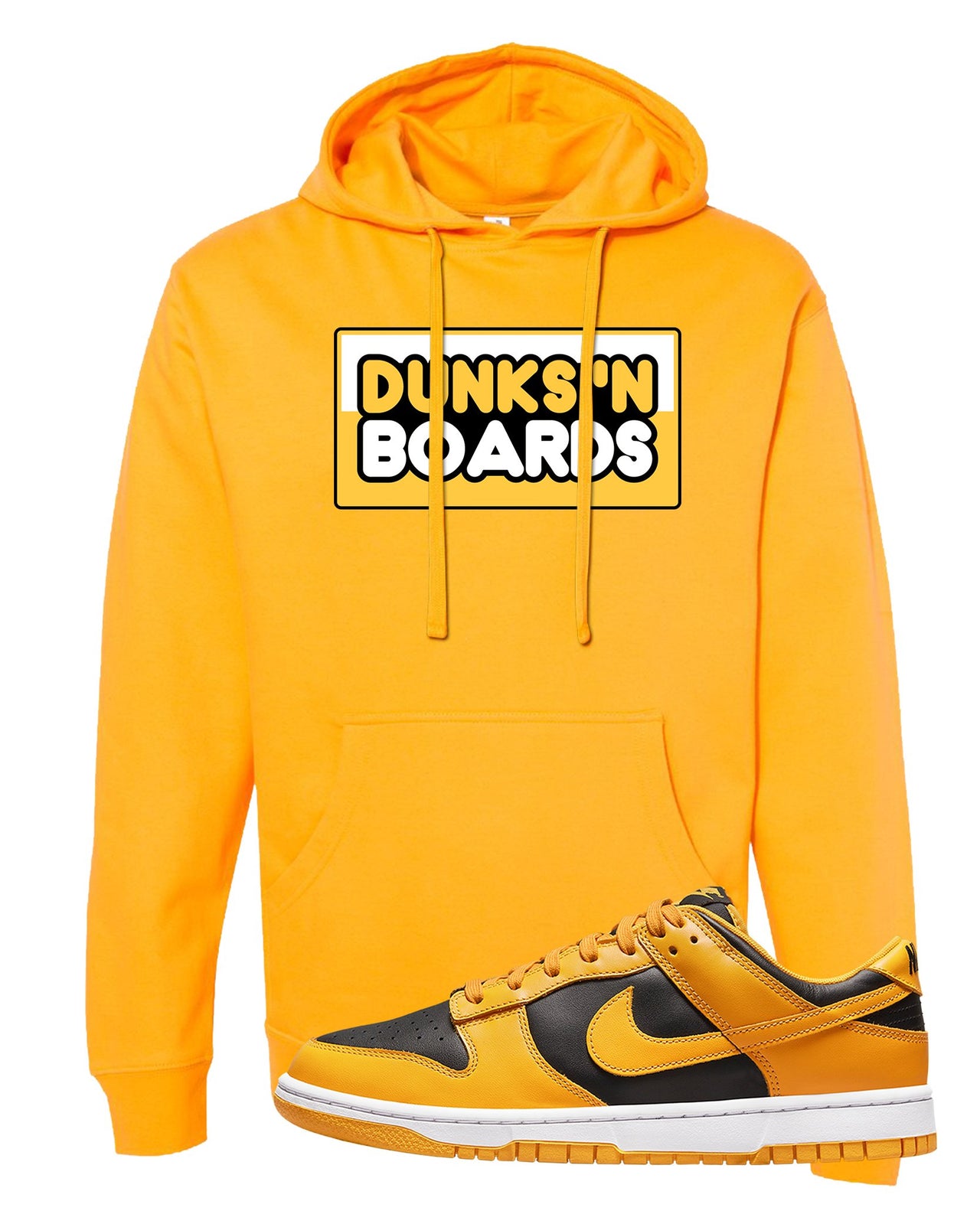 Goldenrod Low Dunks Hoodie | Dunks N Boards, Gold