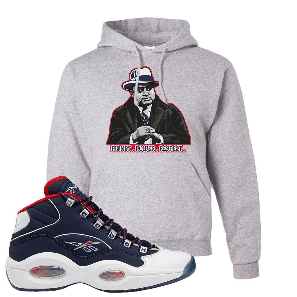 USA Mid Questions Hoodie | Capone Illustration, Ash