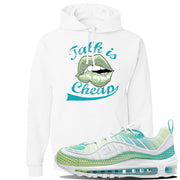 WMNS Air Max 98 Bubble Pack Sneaker White Pullover Hoodie | Hoodie to match Nike WMNS Air Max 98 Bubble Pack Shoes | Talk is Cheap