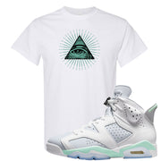 Mint Foam 6s T Shirt | All Seeing Eye, White