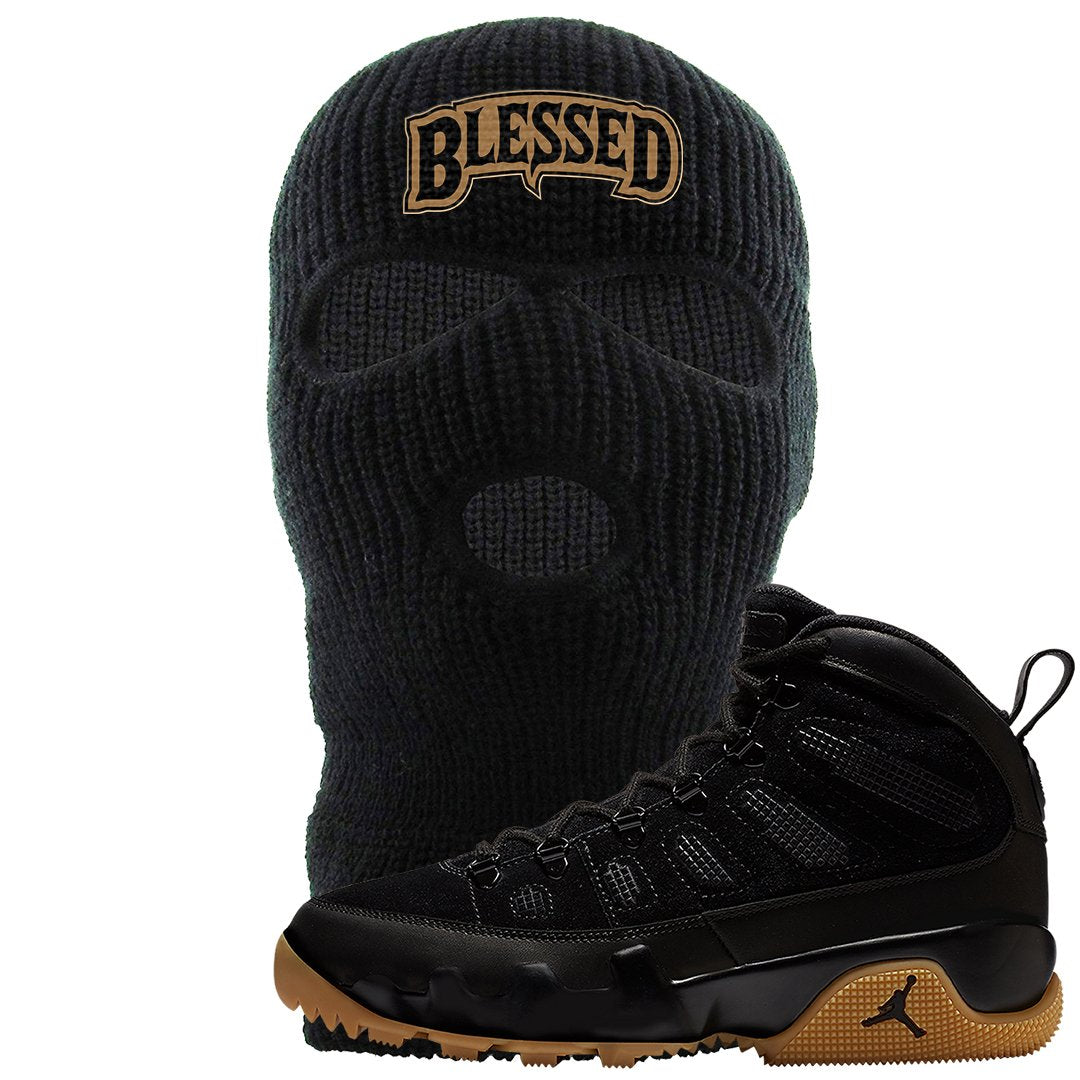 NRG Black Gum Boot 9s Ski Mask | Blessed Arch, Black