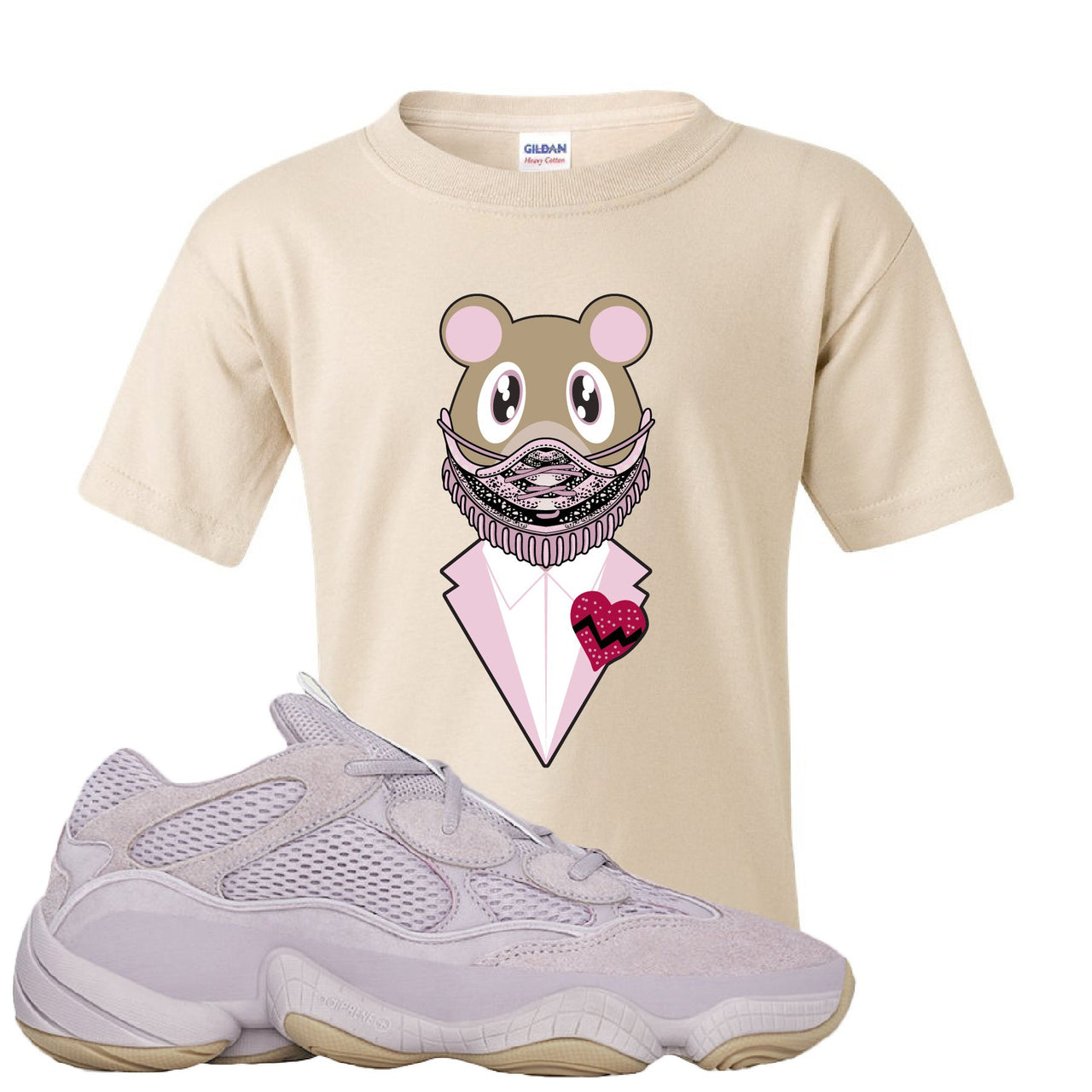 Yeezy 500 Soft Vision Yeezy Sneaker Mask Sand Sneaker Hook Up Kid's T-Shirt
