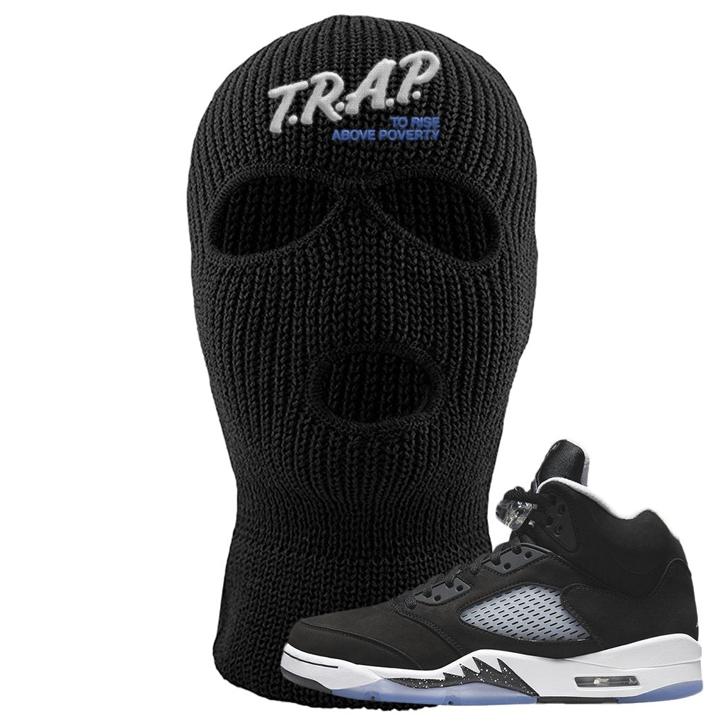 Oreo Moonlight 5s Ski Mask | Trap To Rise Above Poverty, Black