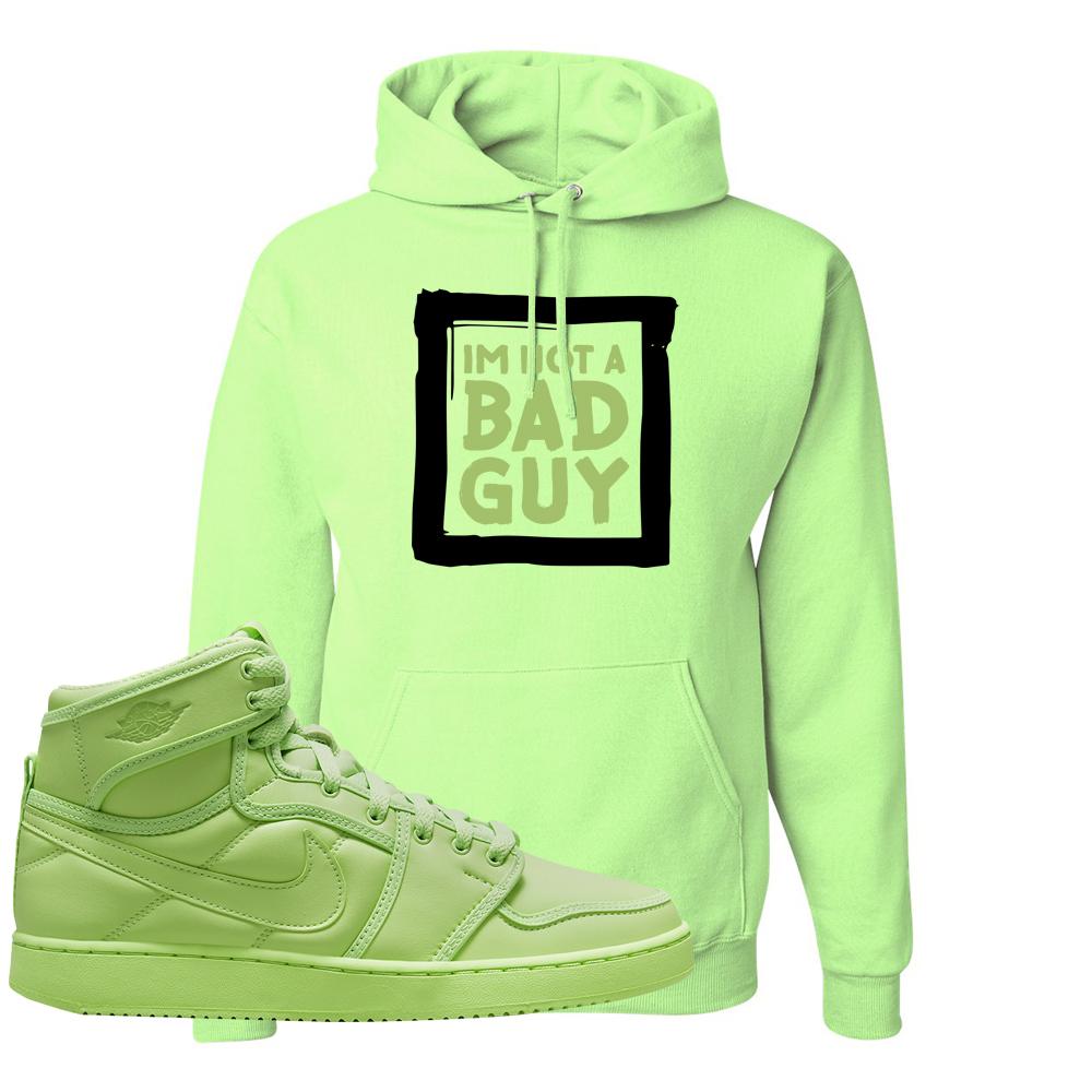 Neon Green KO 1s Hoodie | I'm Not A Bad Guy, Neon Green