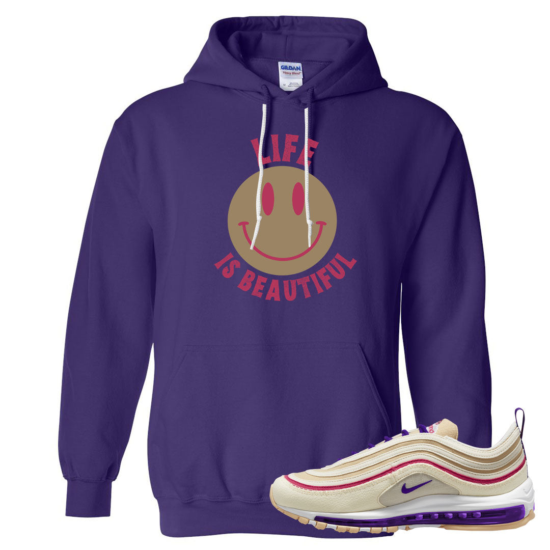 Sprung Sail 97s Hoodie | Smile Life Is Beautiful, Purple