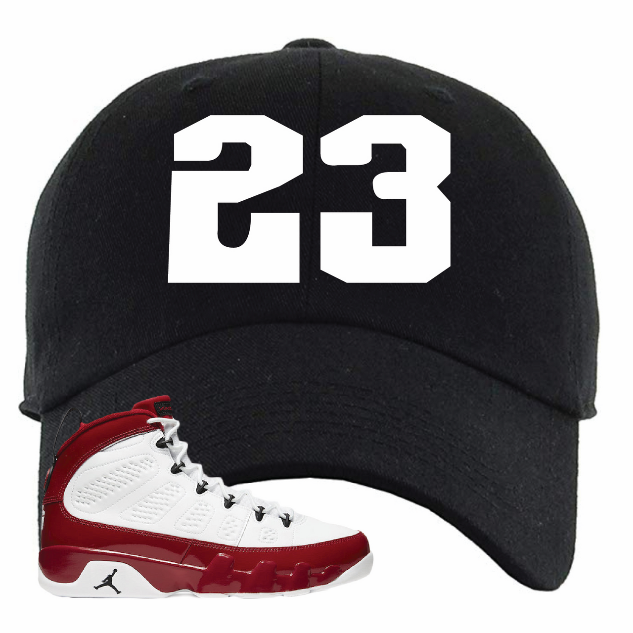 Jordan 9 Gym Red Jordan 9 23 Black Sneaker Hook Up Dad Hat