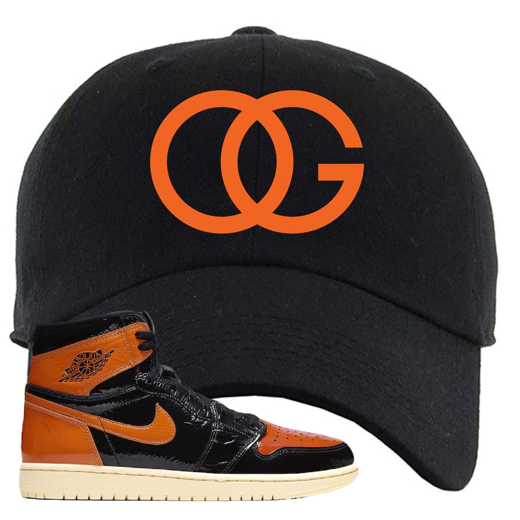 Jordan 1 Shattered Backboard OG Black Sneaker Hook Up Dad Hat