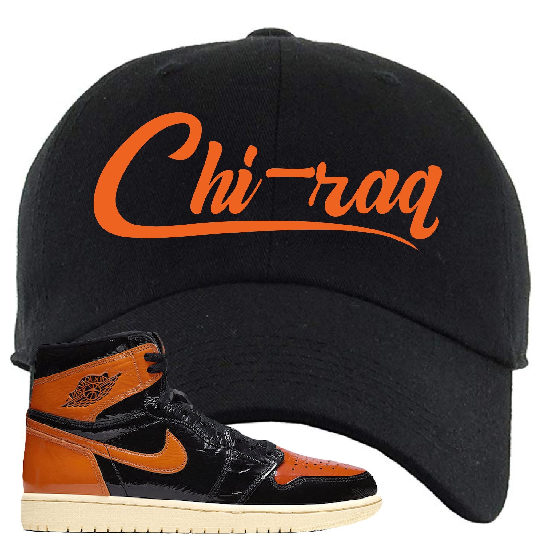 Jordan 1 Shattered Backboard Chiraq Black Sneaker Hook Up Dad Hat