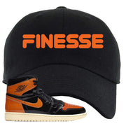 Jordan 1 Shattered Backboard Finesse Black Sneaker Hook Up Dad Hat