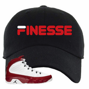 Jordan 9 Gym Red Finesse Black Sneaker Hook Up Dad Hat