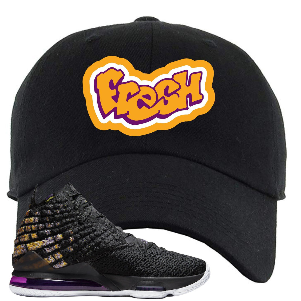 Lebron 17 Lakers Fresh Black Sneaker Hook Up Dad Hat