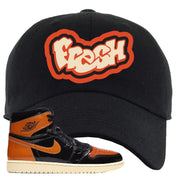 Jordan 1 Shattered Backboard Fresh Black Sneaker Hook Up Dad Hat