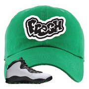 Air Jordan 10 Seattle SuperSonics Fresh Kelly Sneaker Matching Dad Hat