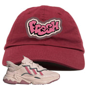 Adidas WMNS Ozweego Icy Pink Fresh Maroon Sneaker Hook Up Dad Hat