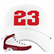 Jordan 9 Gym Red Jordan 9 23 White Sneaker Hook Up Dad Hat