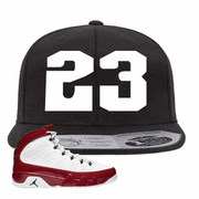 Jordan 9 Gym Red Jordan 9 23 Black Sneaker Hook Up Snapback Hat