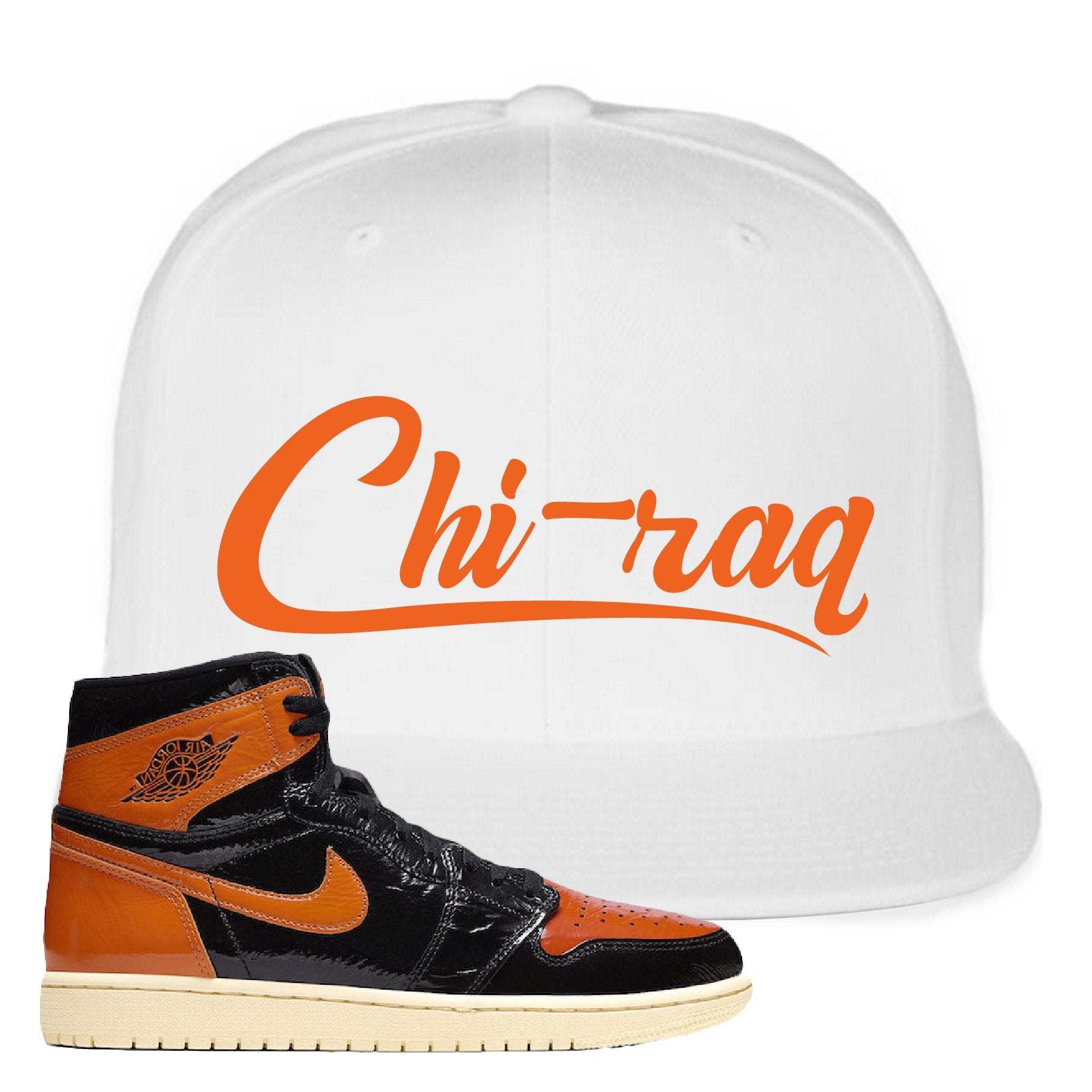 Jordan 1 Shattered Backboard Chiraq White Sneaker Hook Up Snapback hat