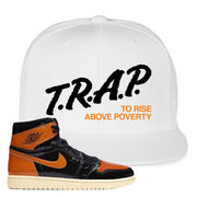 Jordan 1 Shattered Backboard Trap To Rise Above Poverty White Sneaker Hook Up Snapback hat