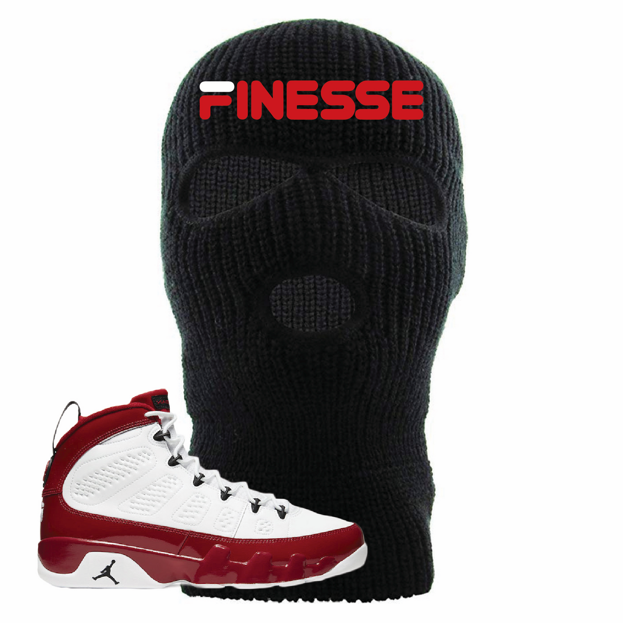 Jordan 9 Gym Red Finesse Black Sneaker Hook Up Ski Mask