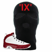 Jordan 9 Gym Red IX Black Sneaker Hook Up Ski Mask