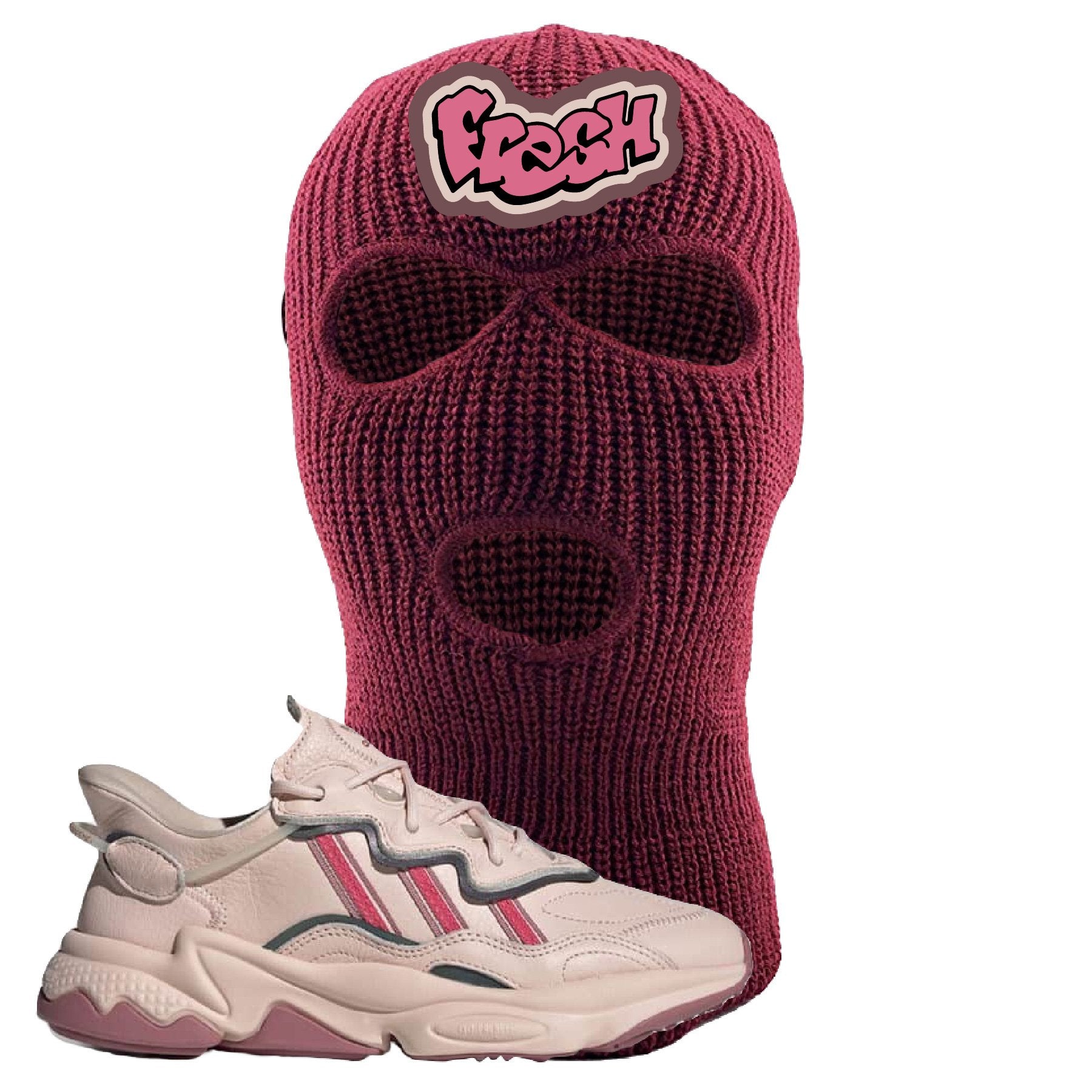Adidas WMNS Ozweego Icy Pink Fresh Maroon Sneaker Hook Up Ski Mask