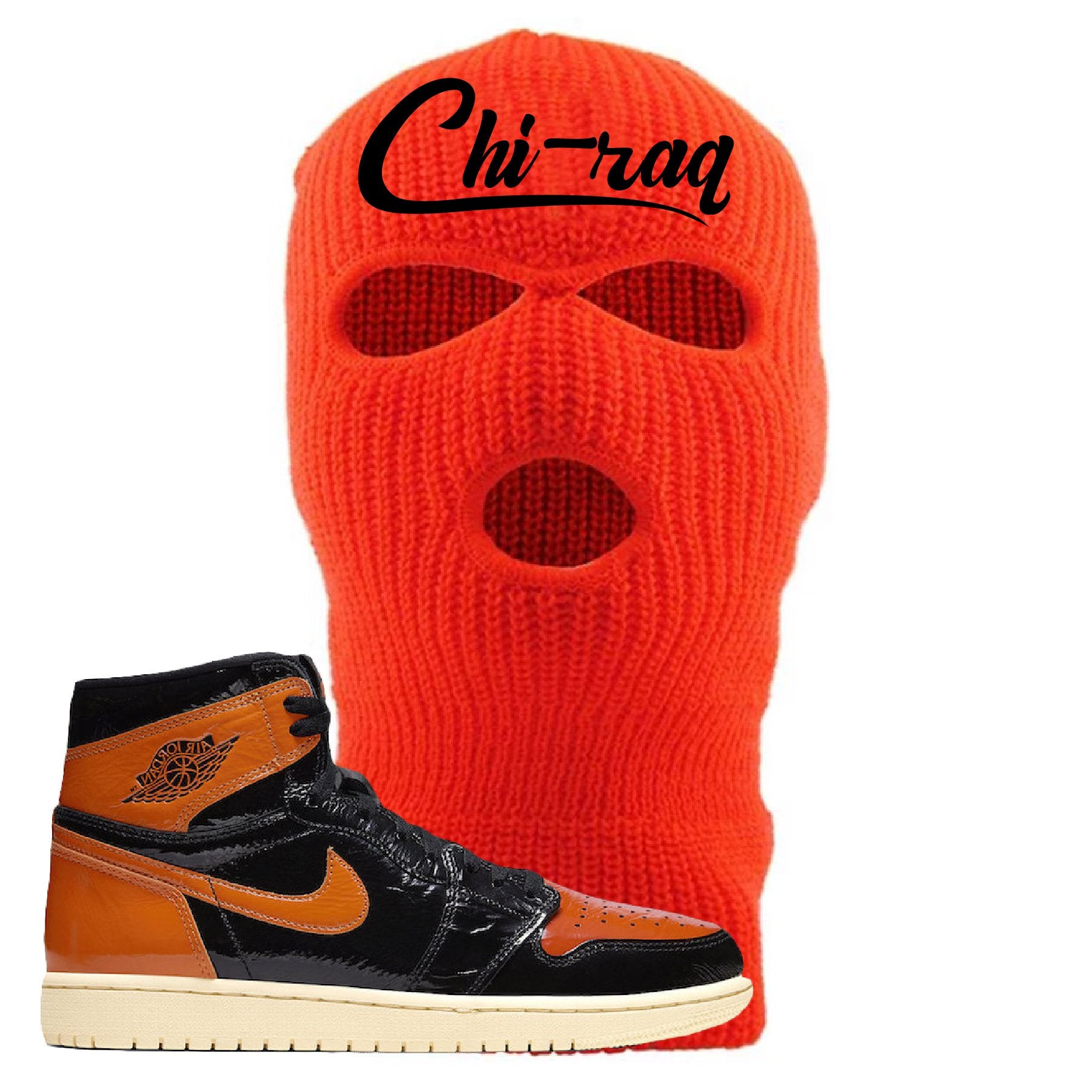 Jordan 1 Shattered Backboard Chiraq Safety Orange Sneaker Hook Up Ski Mask