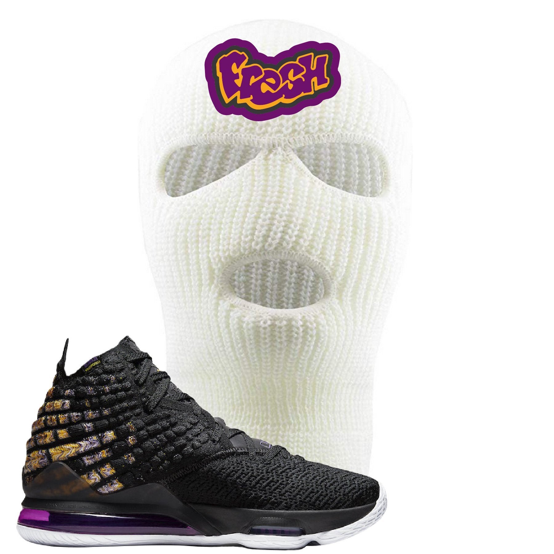 Lebron 17 Lakers Fresh White Sneaker Hook Up Ski Mask