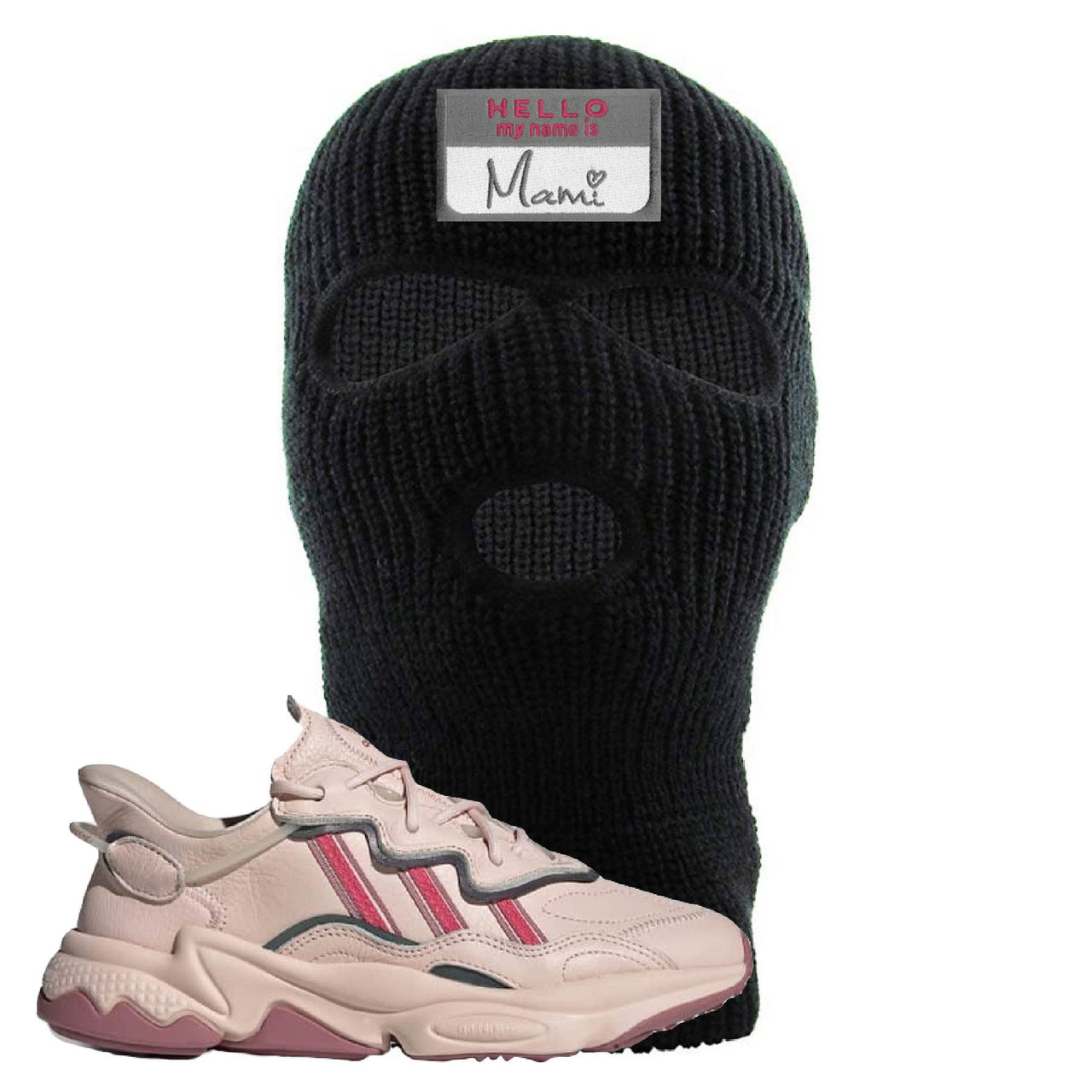 Adidas WMNS Ozweego Icy Pink Hello My Name is Mami Black Sneaker Hook Up Ski Mask