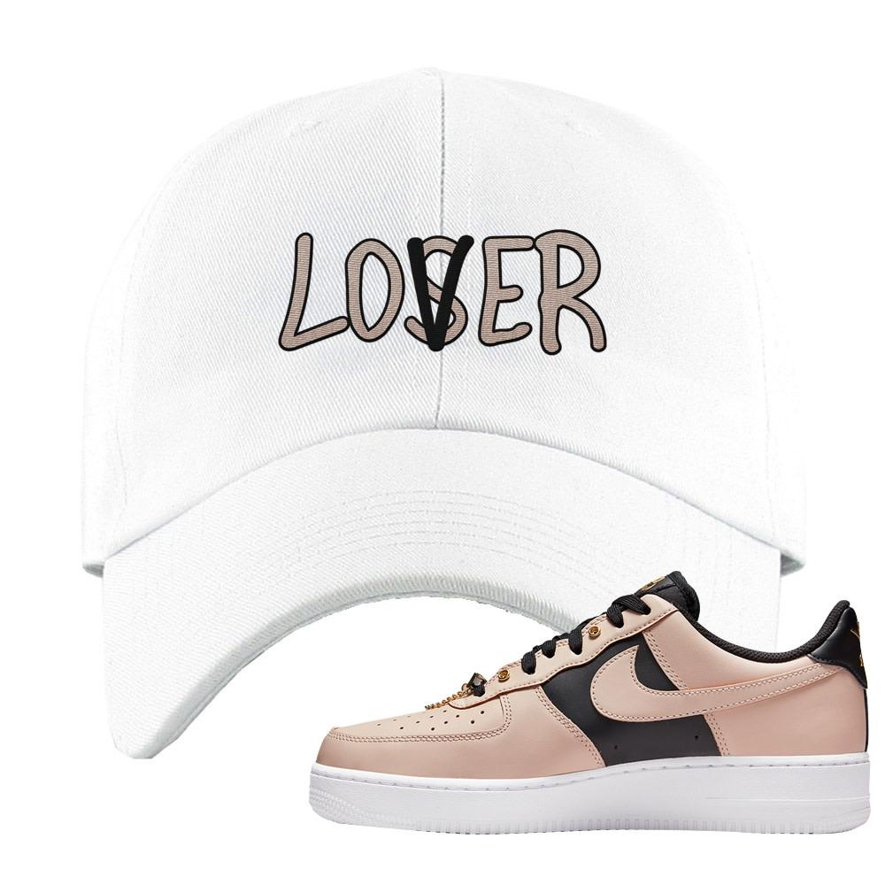 Air Force 1 Low Bling Tan Leather Dad Hat | Lover, White